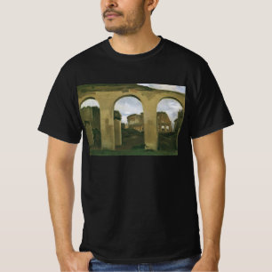 Camiseta Coliseo visto a través de las Arcadas en Roma, Ita