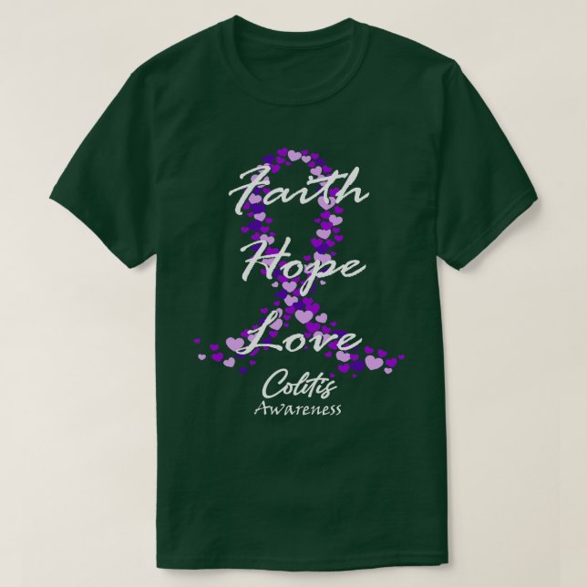 Camiseta Colitis Conciencia Fe Esperanza Amor La Esperanza  (Diseño del anverso)
