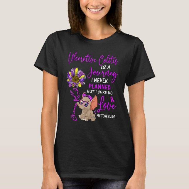 Camiseta Colitis Ulcerativa Elefante Es Un Viaje Que Nunca (Anverso)