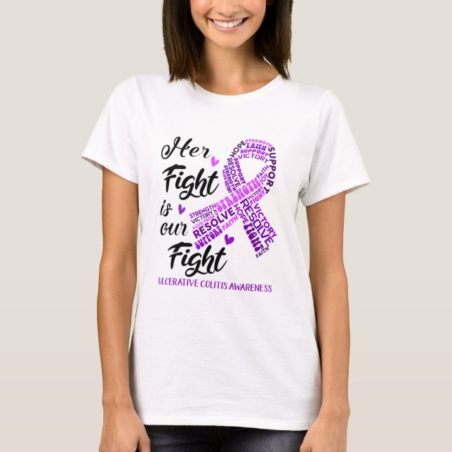 Camiseta Colitis ulcerativa Su lucha es nuestra lucha (Anverso)