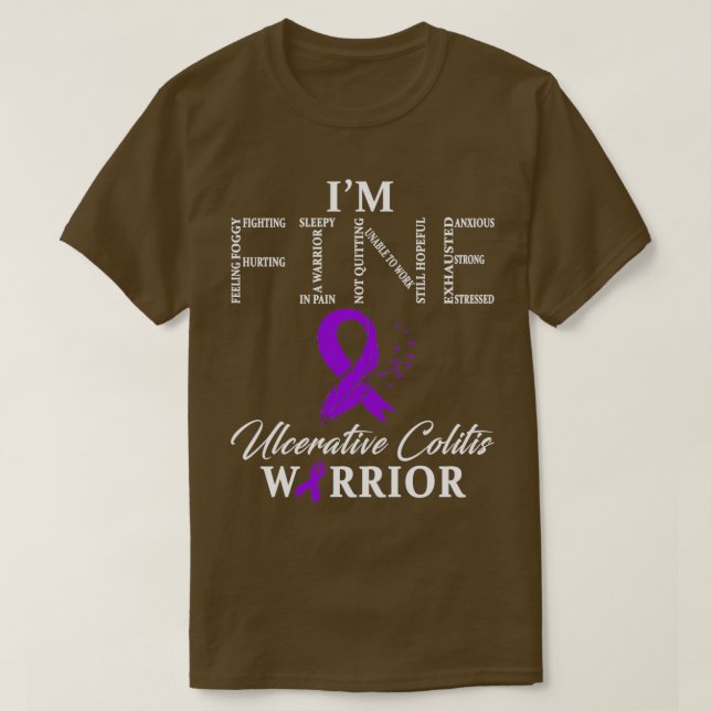 Camiseta Colitis Ulcerosa Guerrera Im Fine (Diseño del anverso)