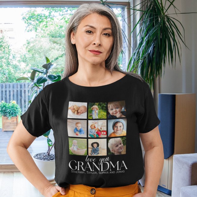 Camiseta Collage 9 Photos for Grandma Love you (Subido por el creador)