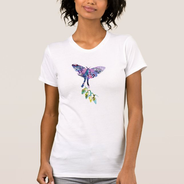 Camiseta Collage art insectos arte BUTTERFLY XMAS LIGHTS (Anverso)