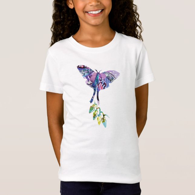 Camiseta Collage art insectos arte BUTTERFLY XMAS LIGHTS (Anverso)