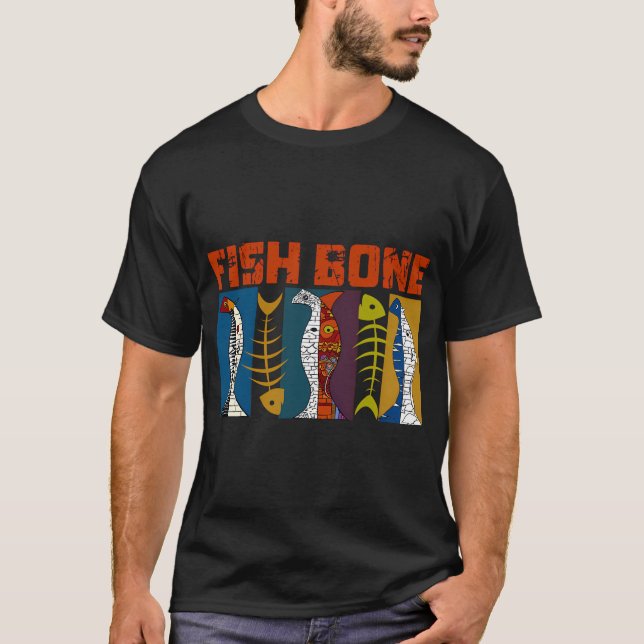 Camiseta Collage Artístico de Espina de Pescado (Anverso)