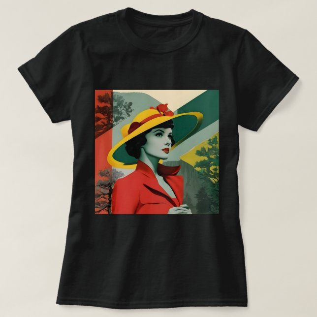 Camiseta Collage artístico vintage T-Shirt (Diseño del anverso)