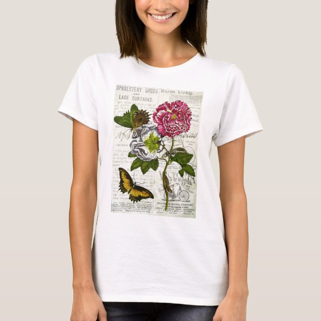 Camiseta Collage bonito del vintage (Anverso)