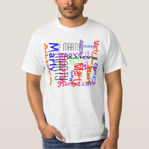 Camiseta Collage caprichoso de nombres repetitivos