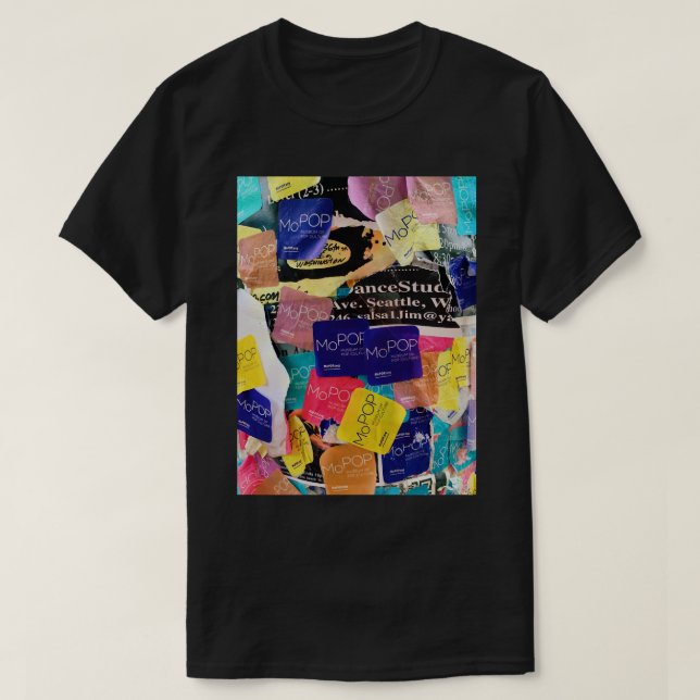 Camiseta Collage Classic T-Shirt del Museo MoPop de Seattle (Diseño del anverso)