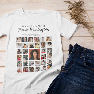 Camiseta Collage conmemorativo personalizado de 33 fotos
