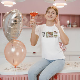 Camiseta Collage Couple Photo y Abrazos Y Besos Frases Amor