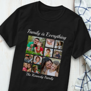 Camiseta Collage de 10 fotos Nombre de familia La familia l
