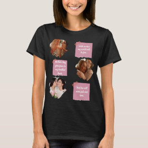 Camiseta Collage de 3 fotos en forma de corazón Feliz Día d