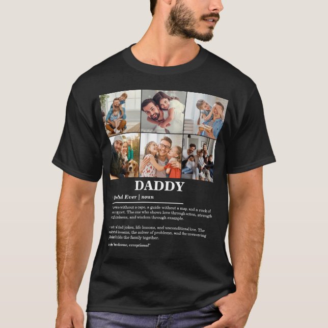 Camiseta Collage de 6 fotos con definición personalizada de (Anverso)