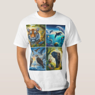 Camiseta Collage de animales