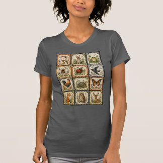 Camiseta Collage de animales afortunados del bosque