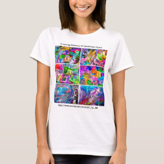 CAMISETA COLLAGE DE ARTE DAVID FLYNN T-SHIRT DE UNA MUJER C