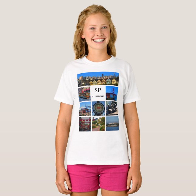 Camiseta Collage de Atracciones de San Francisco #1 T-Shirt (Anverso completo)