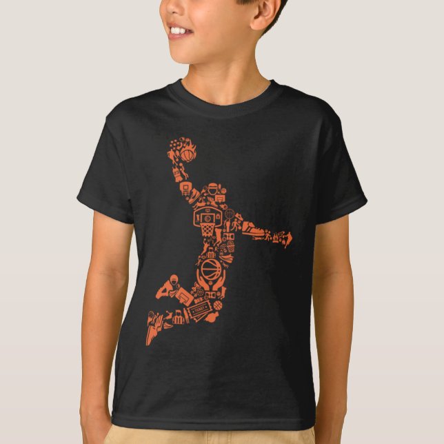 Camiseta Collage de baloncesto (Anverso)