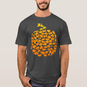 Camiseta Collage de bots de la calabaza de Halloween 144