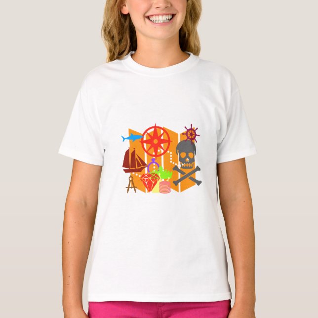 Camiseta Collage de búsqueda de tesoros (Anverso)