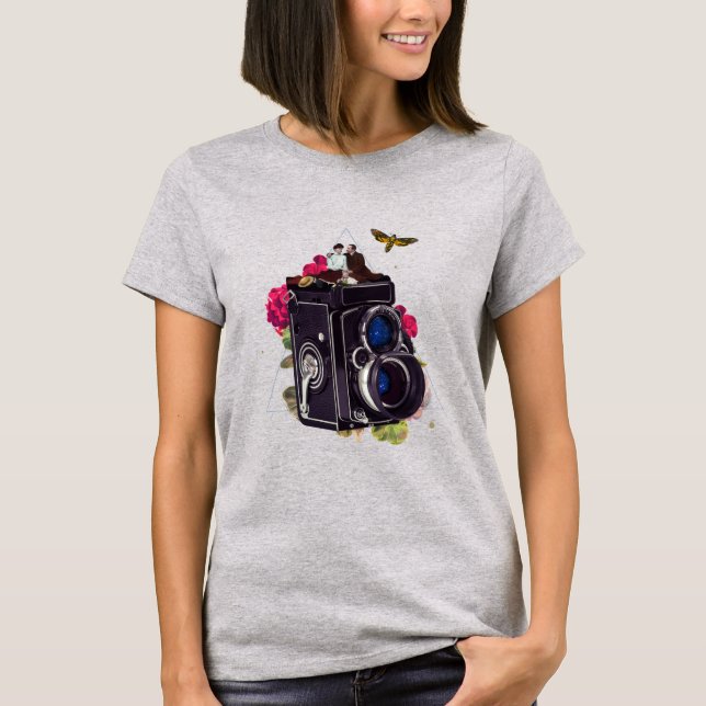 Camiseta Collage de cámara de vídeo (Anverso)