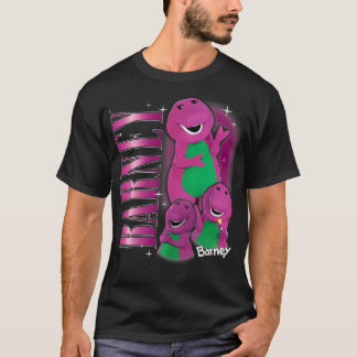 Camiseta Collage De Caracteres De Dinosaurio Púrpura De Vin