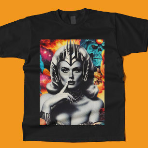 Camiseta Collage de Ciencia Ficción de Retro