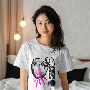 Camiseta Collage de corazón grunge punk