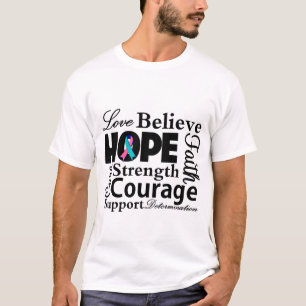 Camiseta Collage de esperanza sobre el cáncer tiroideo