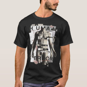 Camiseta Collage de figura deconstruida por error humano