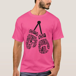 Camiseta Collage de forma Boxeo de guantes Shirer Boxer Shi