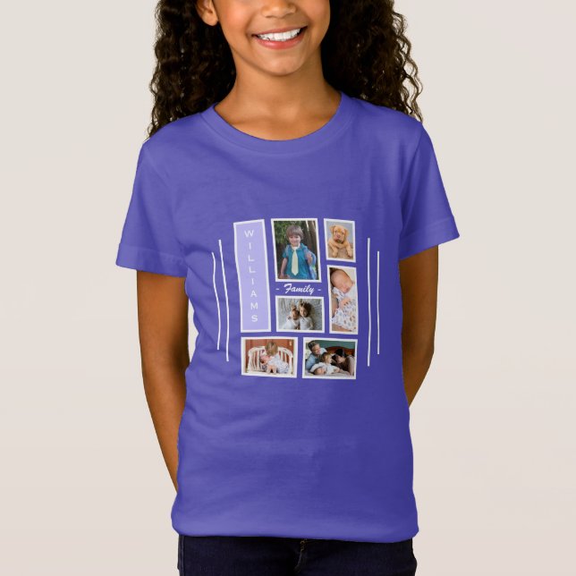 Camiseta Collage De Fotografía De Moda Depurada Para Chicas (Anverso)