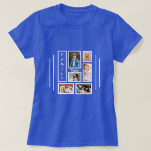Camiseta Collage de fotografía familiar superior personaliz