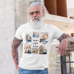 Camiseta Collage de fotos Abuelo Papá Abuelos<br><div class="desc">Celebra el amor de papá con la camiseta del "Collage de fotos de nietos del abuelo del papá". Este tee personalizado presenta un collage de preciadas fotos que capturan momentos especiales con sus nietos. Fabricado con tejidos suaves y duraderos, ofrece confort y estilo. El diseño personalizado y la impresión vibrante...</div>