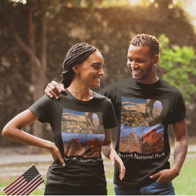Camiseta Collage de fotos Arches National Park Sandstone Ac (Arches National Park Sandstone Aches Collage T-Shirt)