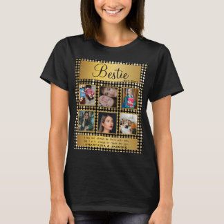 Camiseta Collage de fotos BFF Mejor Amigo Cita Purpurina Do