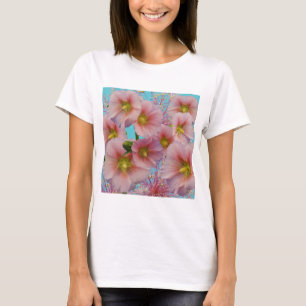 Camiseta Collage de fotos caprichosas de flor de malva