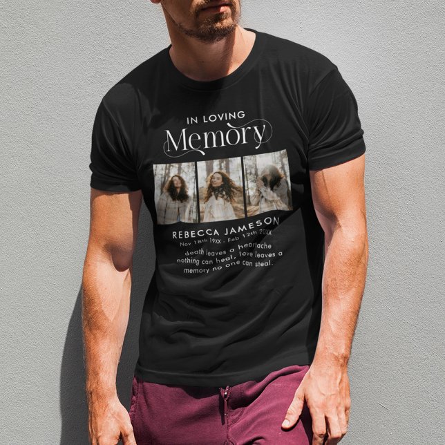 Camiseta Collage de fotos conmemorativo "en memoria amorosa (Subido por el creador)