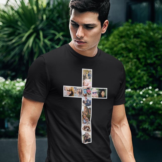 Camiseta Collage de fotos cruzado de Jesús (Subido por el creador)