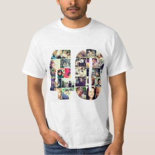 Camiseta collage de fotos de 40 números