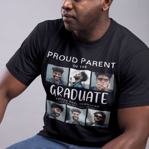 Camiseta Collage de fotos de 6 graduados con padre orgullos
