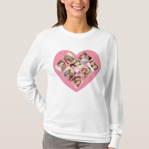 Camiseta Collage de fotos de amor del Día de la Madre.