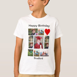 Camiseta Collage de fotos de cumpleaños 11 moderno personal