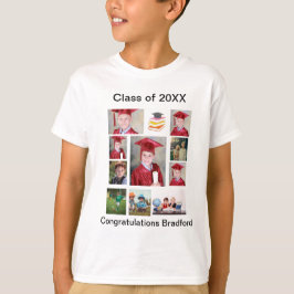 Camiseta Collage de fotos de graduación moderna personaliza