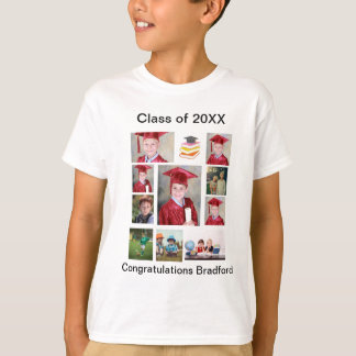 Camiseta Collage de fotos de graduación moderna personaliza