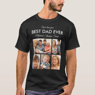 Camiseta Collage de fotos de la familia Best Dad