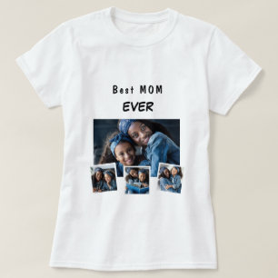 Camiseta Collage de fotos de la familia de la madre