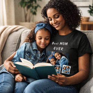 Camiseta Collage de fotos de la familia de la madre