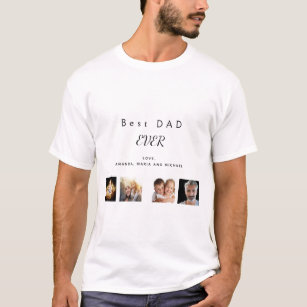 Camiseta Collage de fotos de la familia del padre blanco ne